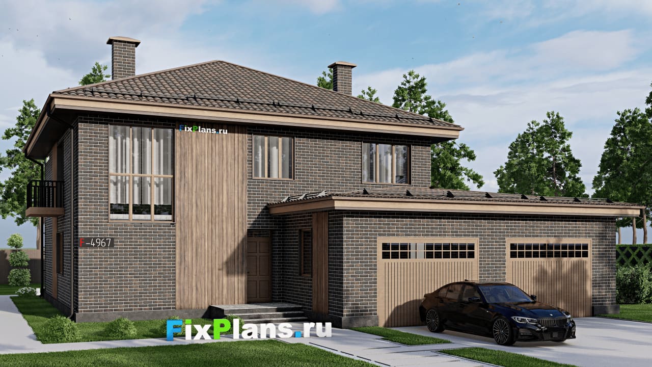 Двухэтажный дом F-4967 — фасад