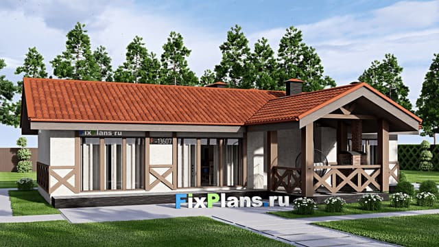 Одноэтажный дом F-13607