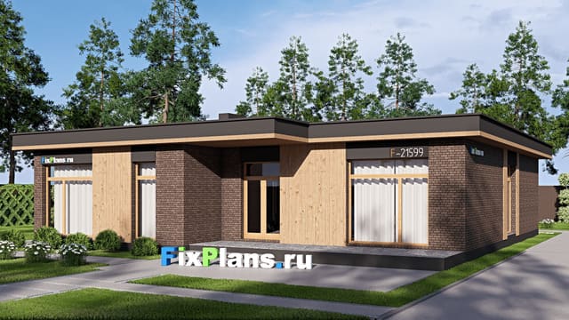 Одноэтажный дом F-21599