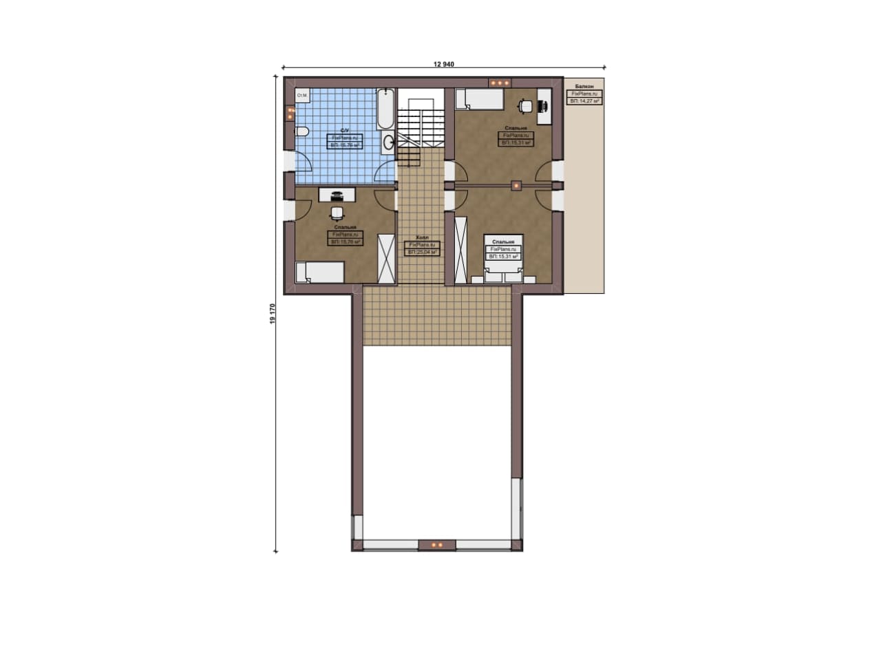 План мансардного этажа — проект F-19682